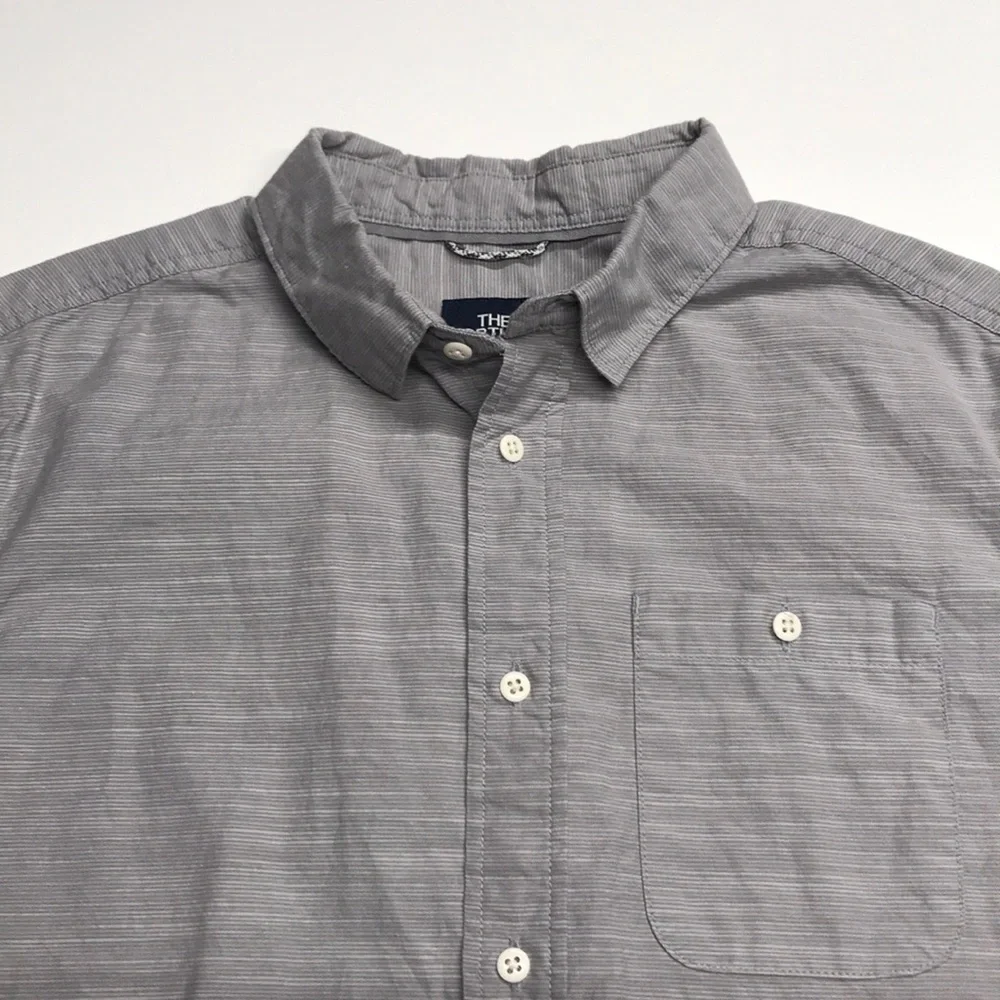 The North Face Gray Casual Button-Down Shirt